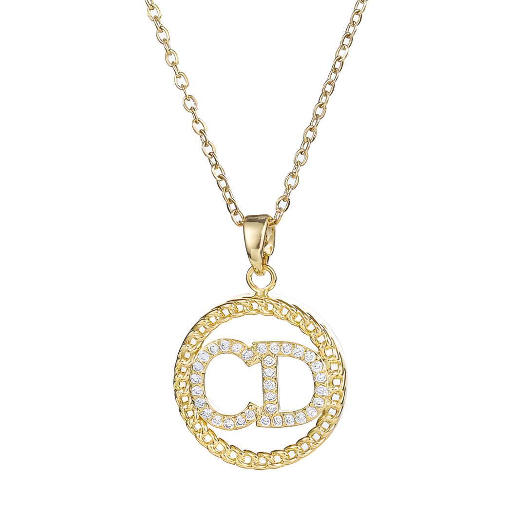 CD Halskette I Titanstahl - 18k vergoldet