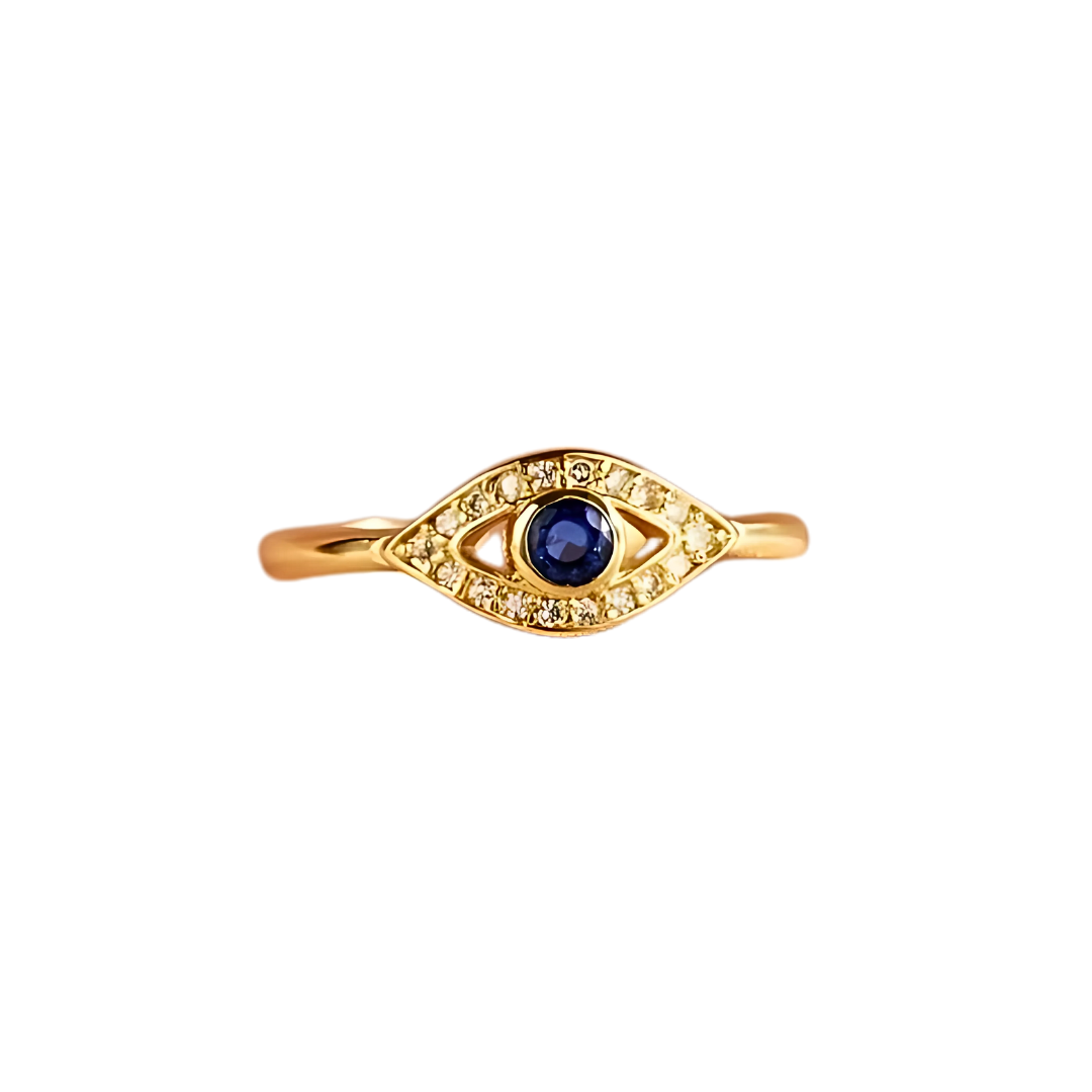Boho Ring mit Auge I 925 Sterling Silber