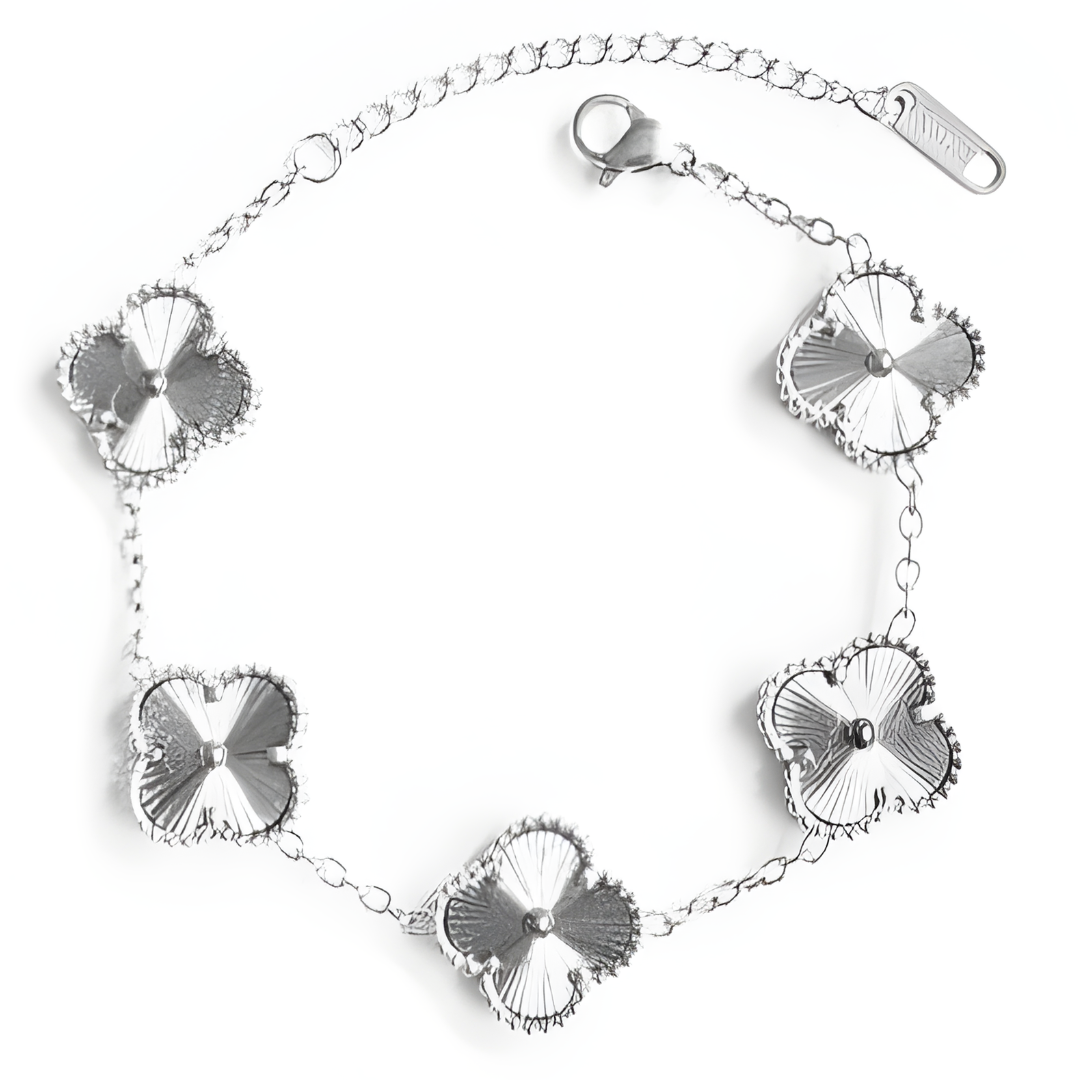 Kleeblatt Armband Silber I 18k versilbert