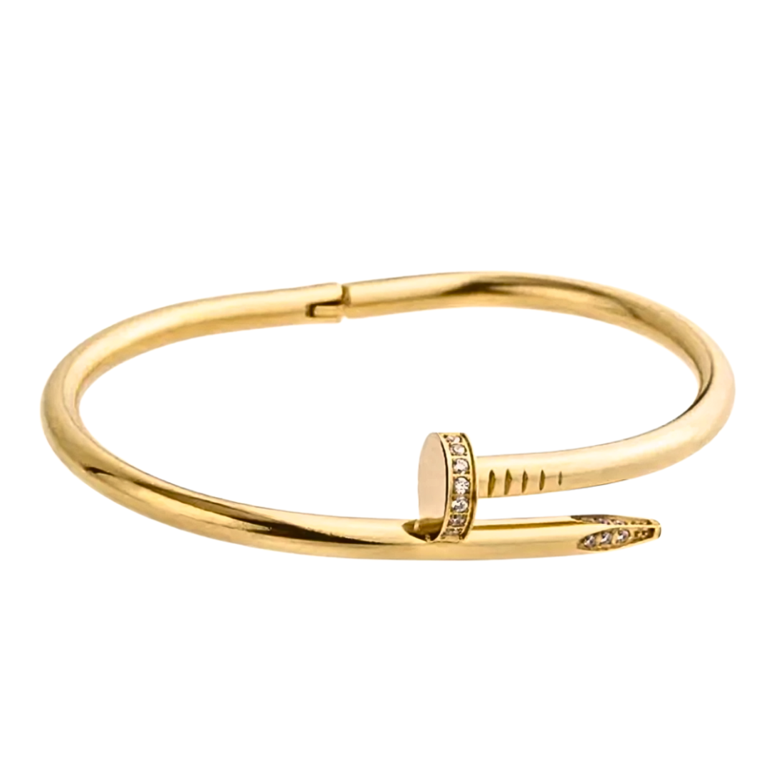 Nagel Luxus Armreif gold I 18k vergoldet