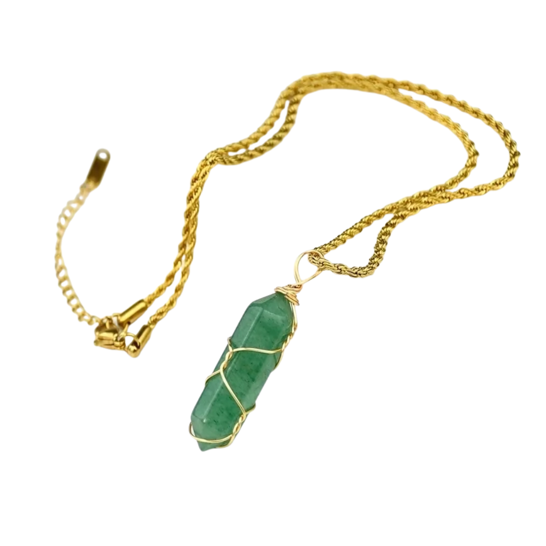Aventurin Halskette I 18k vergoldet