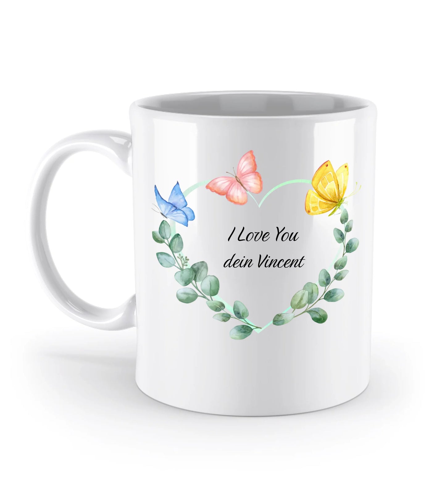 Dein Wunschtext mit Herz - Personalisierte Tasse