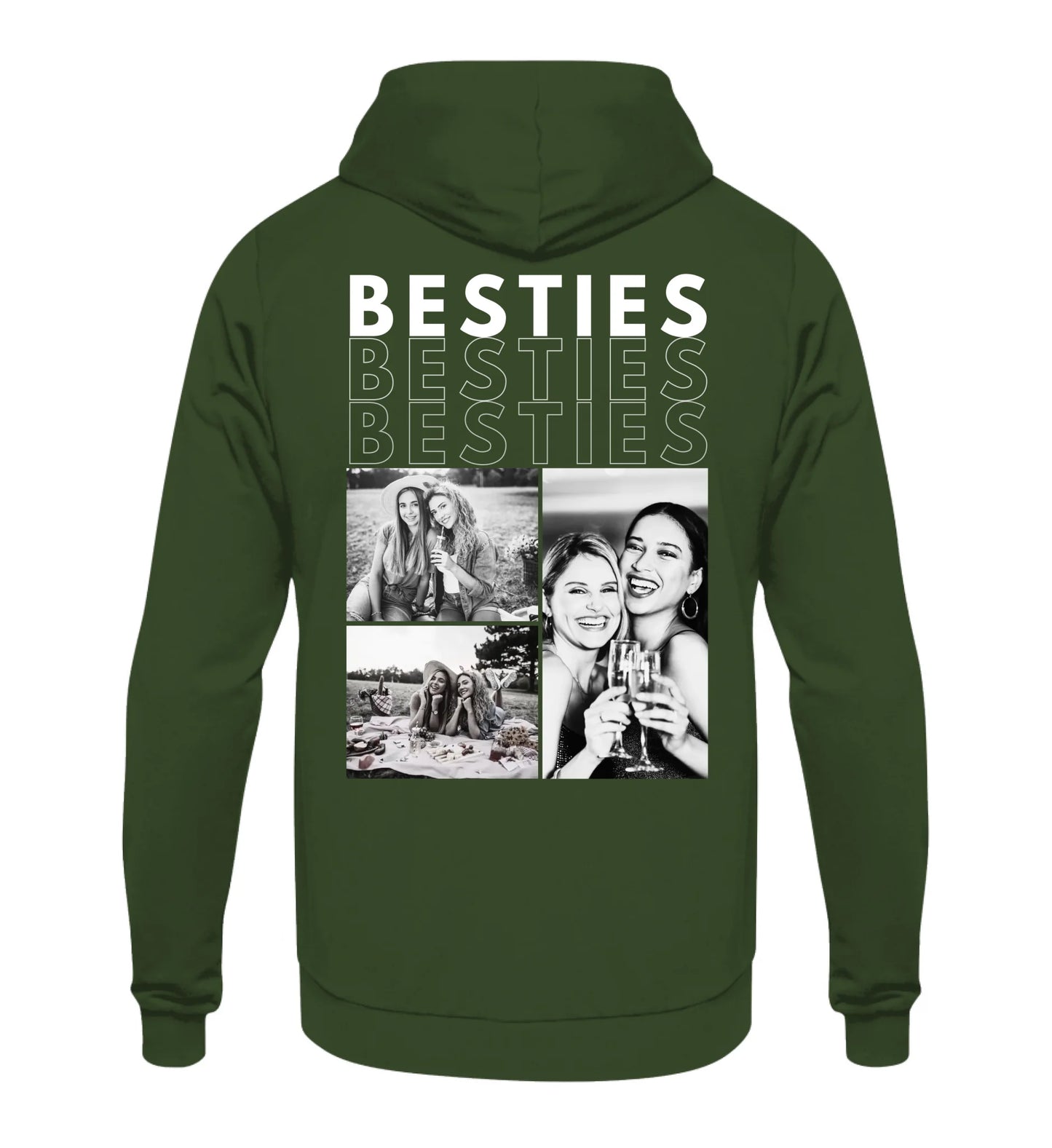 BESTIES mit 3 Fotos - Personalisierter Hoodie