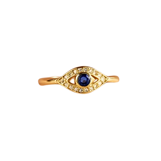 Boho Ring mit Auge I 925 Sterling Silber