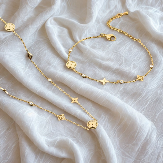 Luxury Line Set - Halskette & Armband I Titanstahl