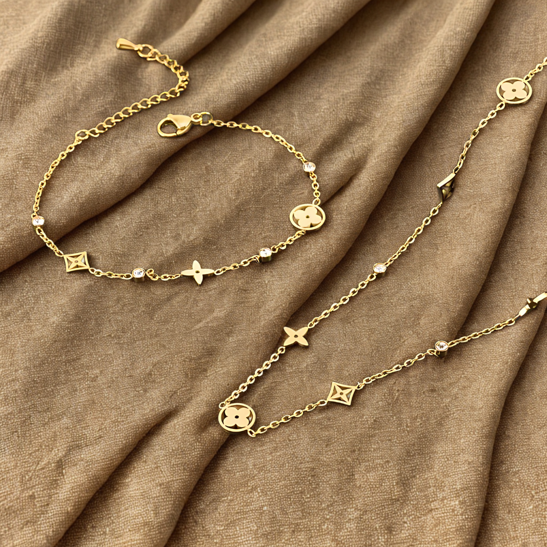 Luxury Line Set - Halskette & Armband I Titanstahl