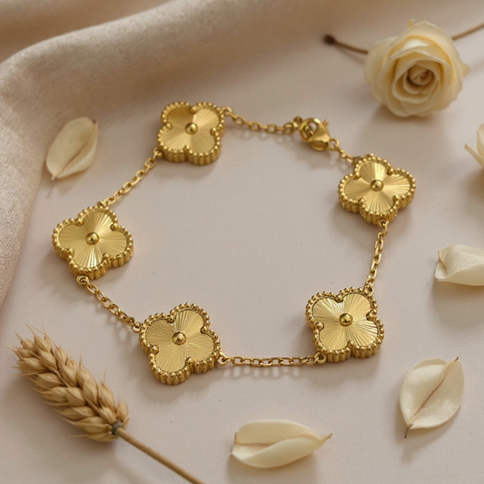 Kleeblatt Armband Gold I 18k vergoldet
