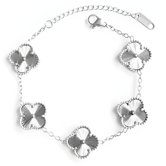 Kleeblatt Armband Silber I 18k versilbert