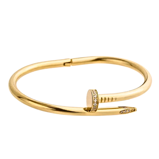 Nagel Luxus Armreif gold I 18k vergoldet