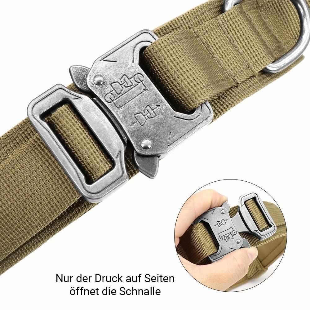 Taktisches Hundehalsband mit Griff und Reflektionsnähten